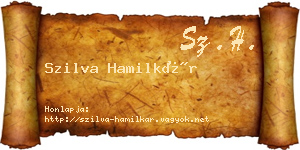Szilva Hamilkár névjegykártya